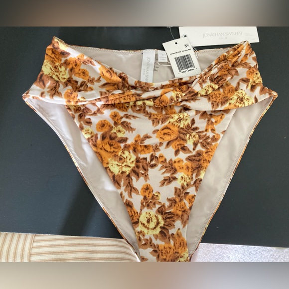 Jonathan Simkhai Women Bailee Twist Front Bikini Swim Bottom Size S - Picture 6 of 6